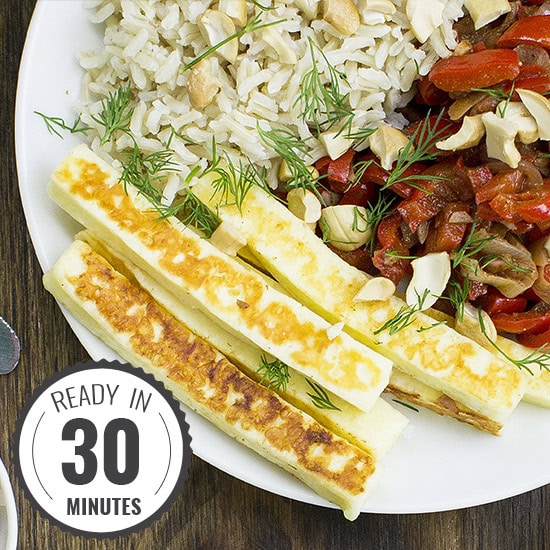 fried halloumi with crushed nuts - Article 3